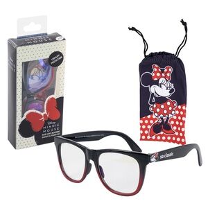 Disney Minnie Mouse Blue Light Blocking Glasses & Pouch Set - 100% UV Protection
